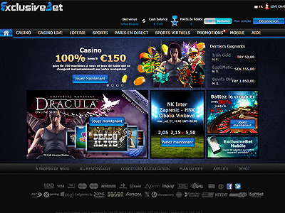Jouer sur le casino Exclusive Bet, un casino en ligne français sans téléchargement