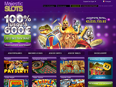 Jouer au casini en ligne Majestic Slot ! 