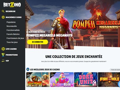 Casino BetZino : Profitez d'un bonus de 100% jusqu'à 200€ + 100 tours gratuits !