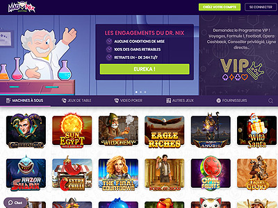 Retrouvez les nombreux jeux et bonus du casino en ligne Madnix !