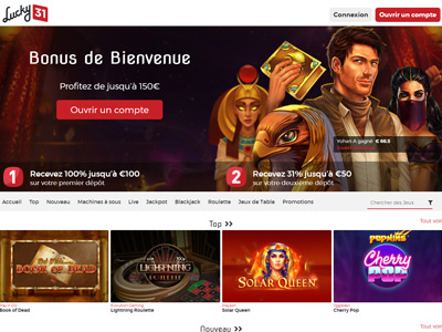 Avis objectif, caractéristiques, bonus et promotions du casino en ligne Lucky 31 