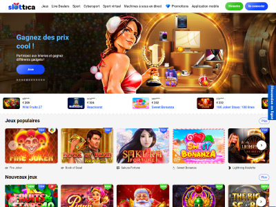 Casino Slottica : Pariez sur des parties eSport et jouez sur plus de 5 000 jeux !