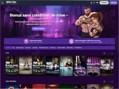 Brutal Casino : Un avis positif des joueurs, des bonus et des nombreux jeux d'argent !