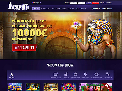 Jouer sur Le Jackpot Casino en ligne sans téléchargement