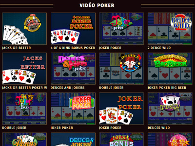 Video Poker casino en ligne Tropezia Palace