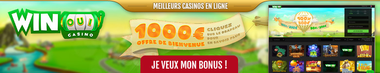 Bonus Casino WinOui  2025 : 1000€ de Bienvenue + 365 Free Spins !